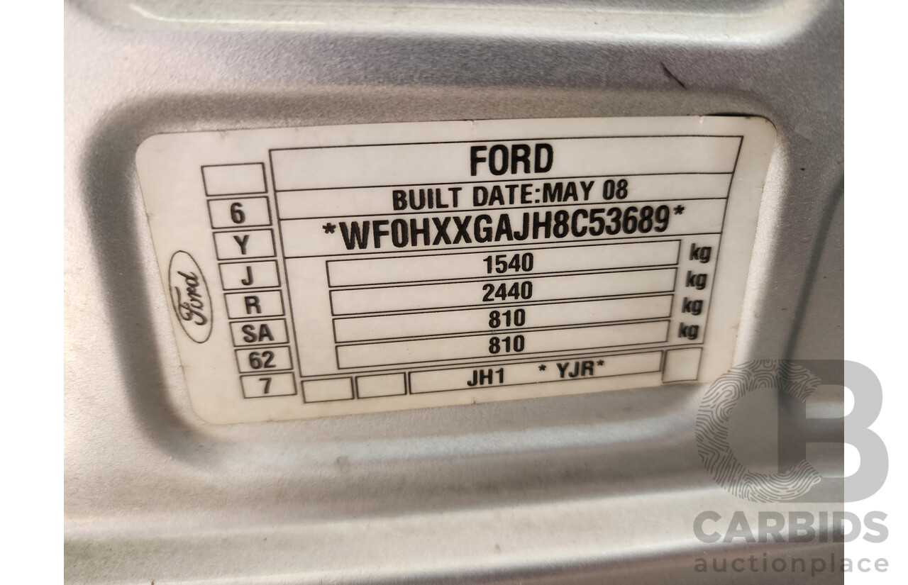 7/2008 Ford Fiesta LX WQ 5d Hatchback Silver 1.6L