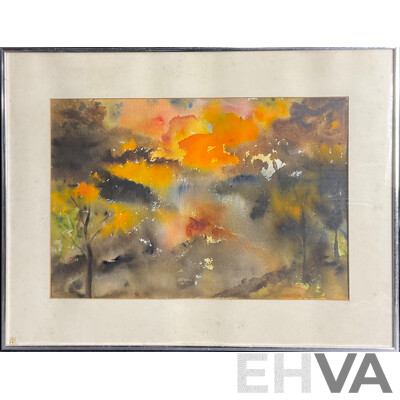 Framed Constance Turner, Untitled , Watercolour Framed Constance Turner, Untitled , Watercolour