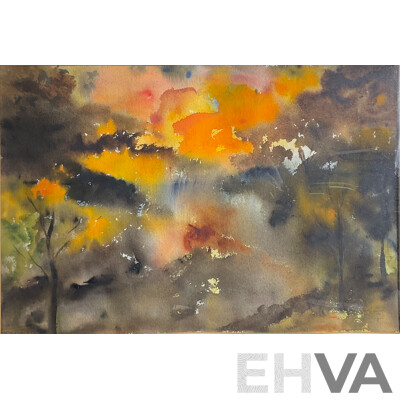 Framed Constance Turner, Untitled , Watercolour