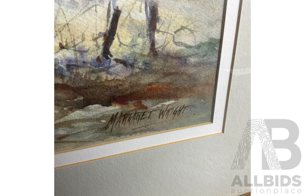 Framed Margaret Wrigh, McCulley’s Gap Farm , Watercolour