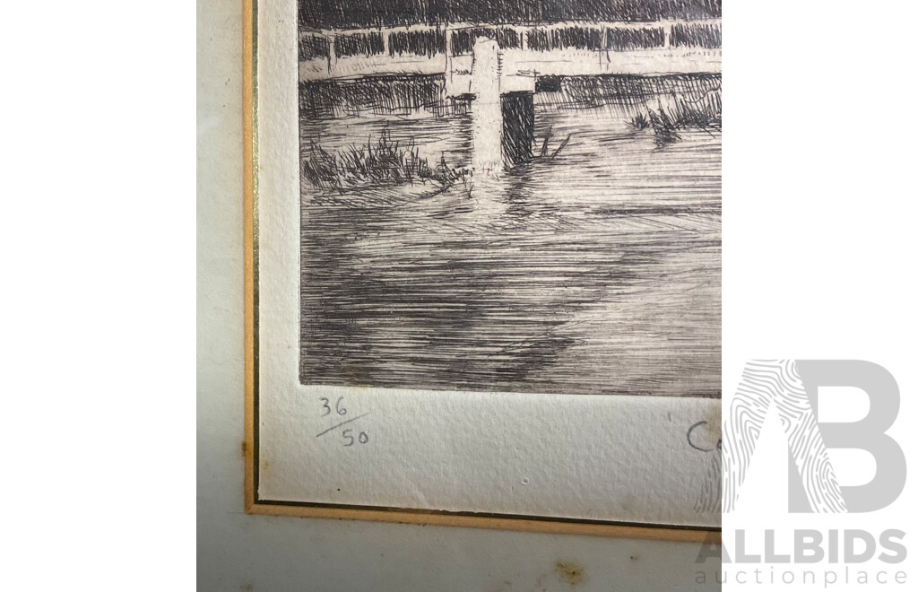 Gary Baker, Cobbitty Bridge Etching Ed 36/50