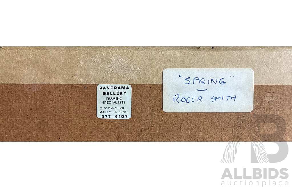 Framed 1985 Roger Smith,Spring, Watercolour