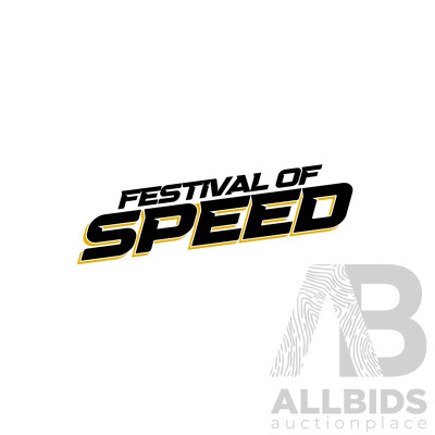 LIVE AUCTION #6  Festival of Speed 4 x 2 Day Passes PLUS Hot Lap in Supercar LIVE AUCTION #6  Festival of Speed 4 x 2 Day Passes PLUS Hot Lap in Supercar