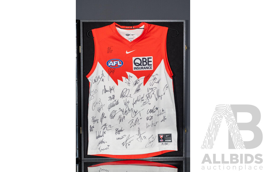 L15 - Framed AFL Sydney Swans Signed Jersey 2025