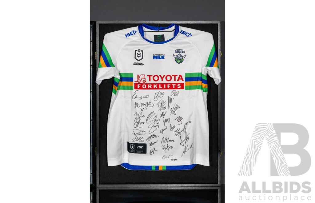 L29 - Framed NRL Canberra Raiders 2025 Signed Jersey
