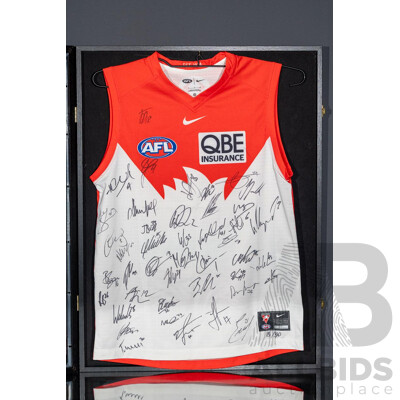 L15 - Framed AFL Sydney Swans Signed Jersey 2025 L15 - Framed AFL Sydney Swans Signed Jersey 2025