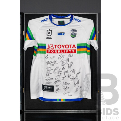 L29 - Framed NRL Canberra Raiders 2025 Signed Jersey L29 - Framed NRL Canberra Raiders 2025 Signed Jersey