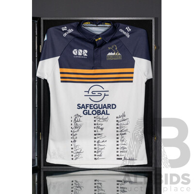 L30 - Rugby Union - Framed ACT Brumbies 2025 Signed Jersey L30 - Rugby Union - Framed ACT Brumbies 2025 Signed Jersey