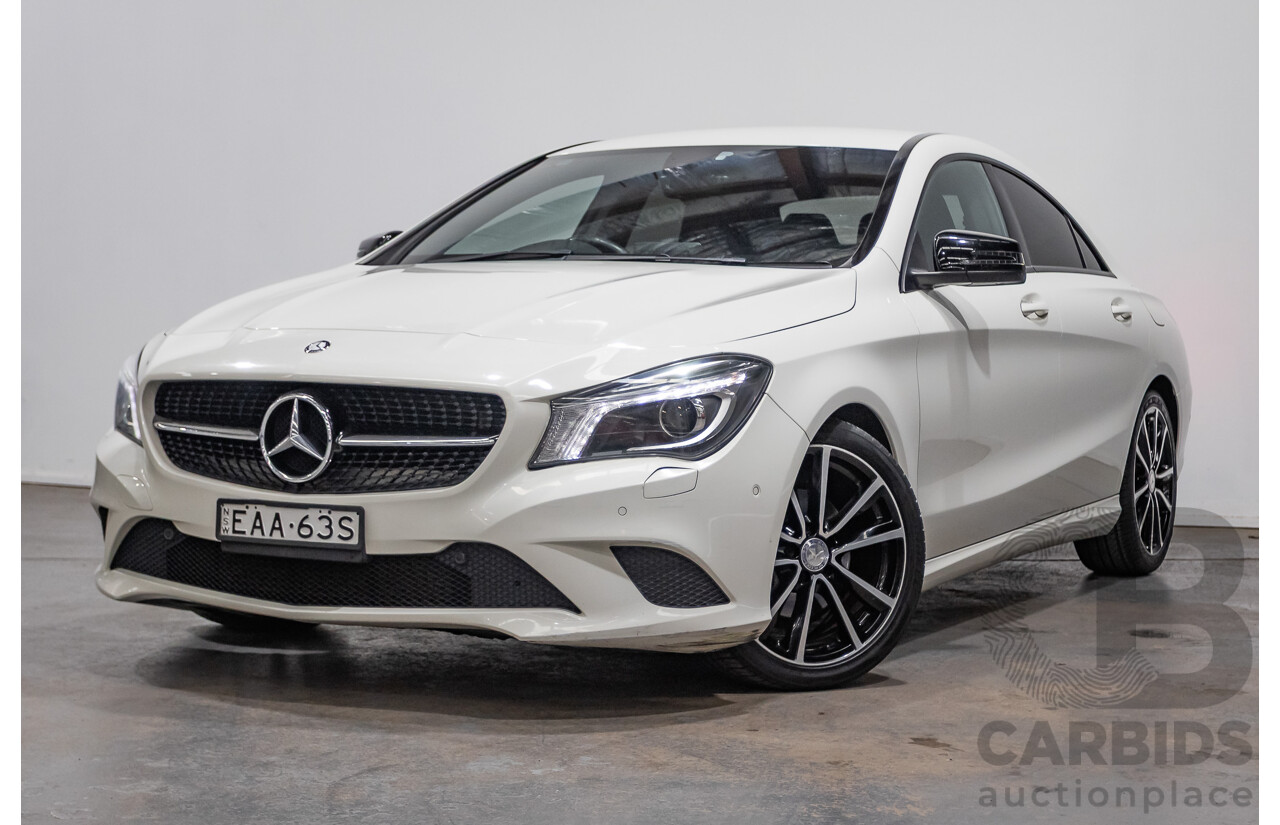 10/2015 Mercedes-Benz CLA200 117 MY15 4D Coupe Calcite White Turbo 1.6L
