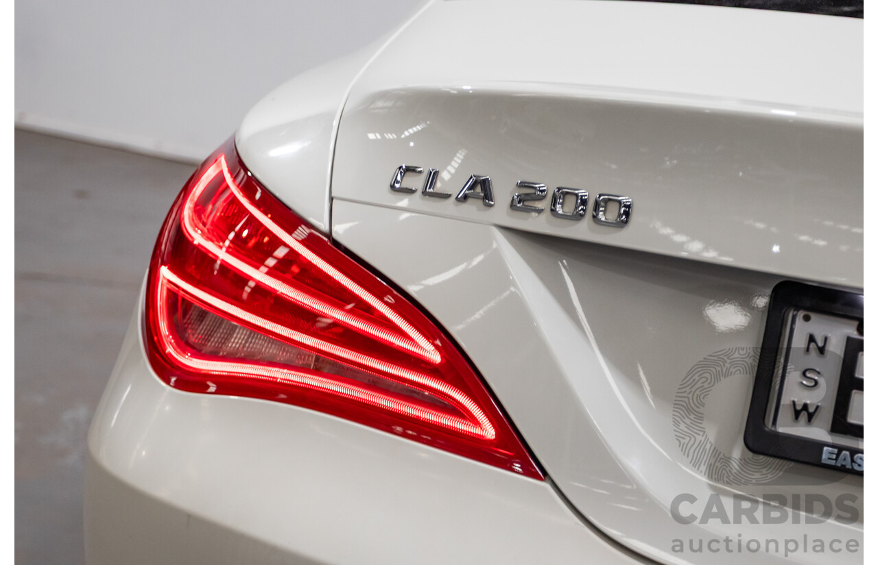 10/2015 Mercedes-Benz CLA200 117 MY15 4D Coupe Calcite White Turbo 1.6L