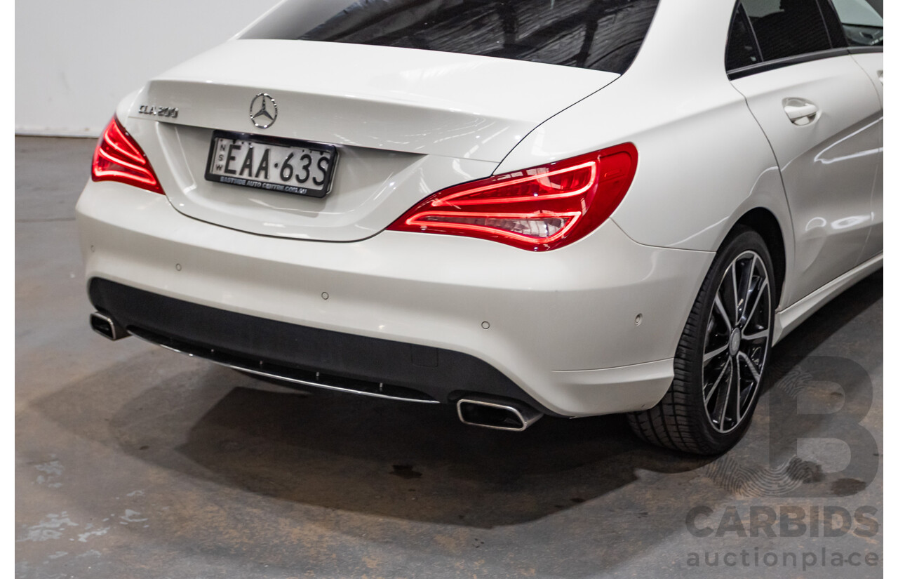 10/2015 Mercedes-Benz CLA200 117 MY15 4D Coupe Calcite White Turbo 1.6L