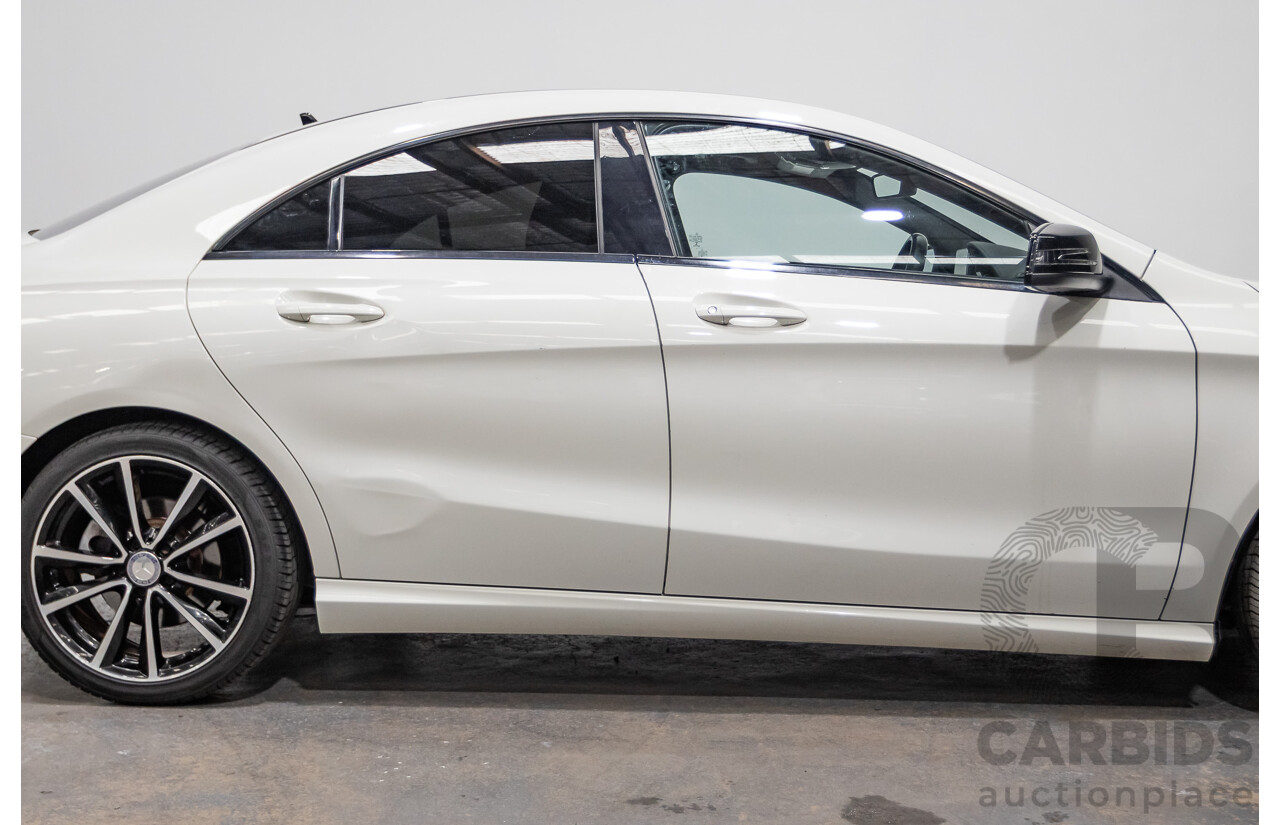 10/2015 Mercedes-Benz CLA200 117 MY15 4D Coupe Calcite White Turbo 1.6L
