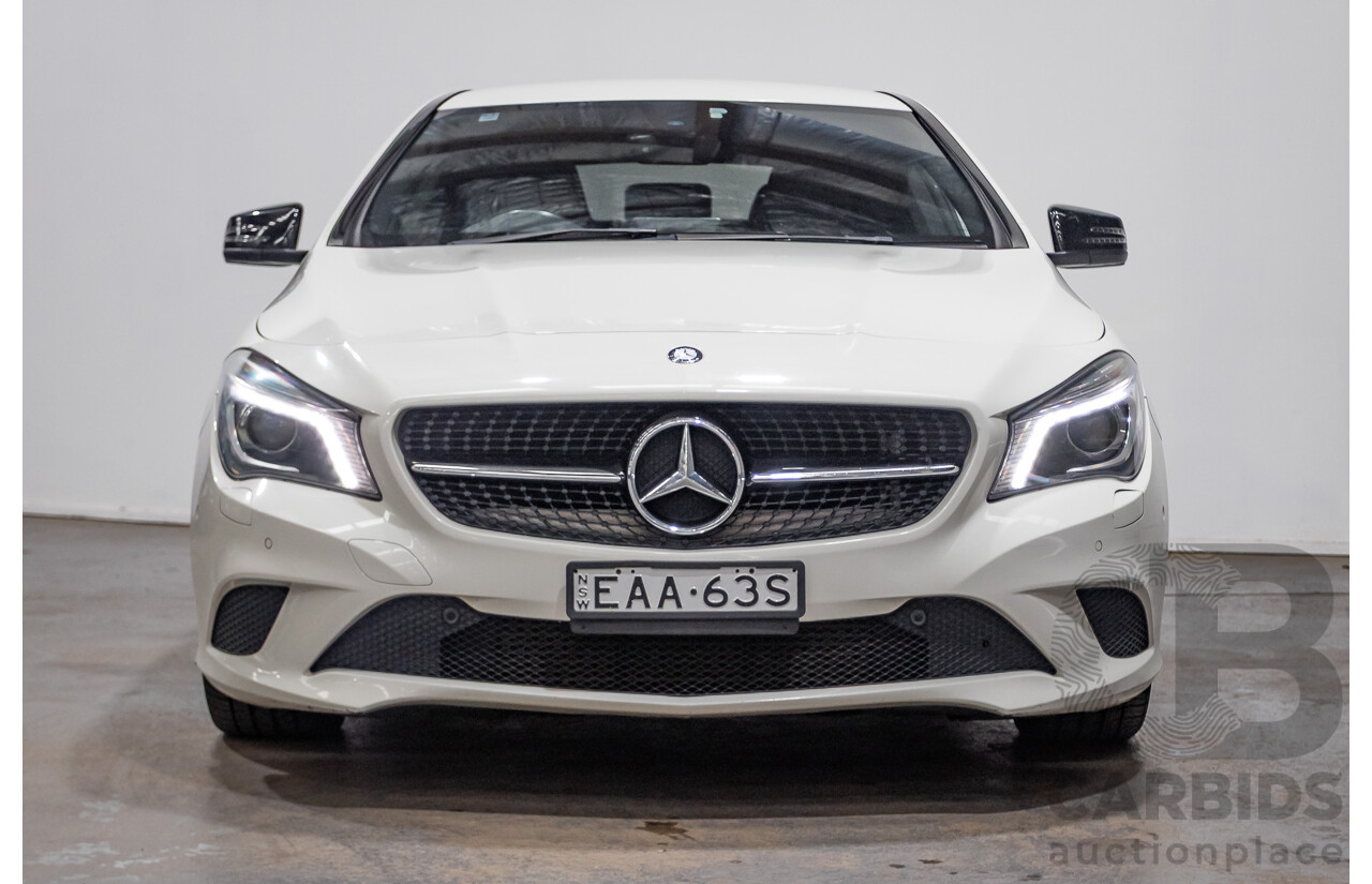 10/2015 Mercedes-Benz CLA200 117 MY15 4D Coupe Calcite White Turbo 1.6L