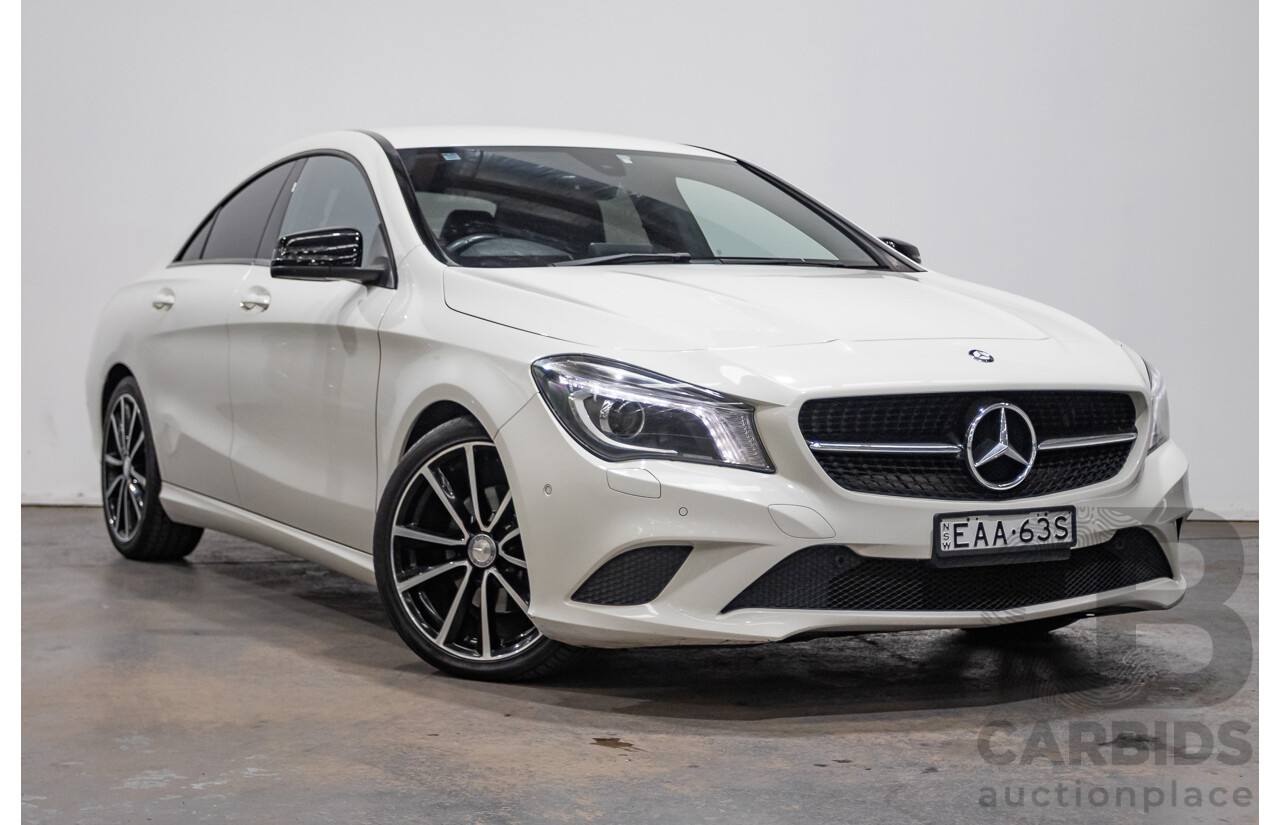10/2015 Mercedes-Benz CLA200 117 MY15 4D Coupe Calcite White Turbo 1.6L