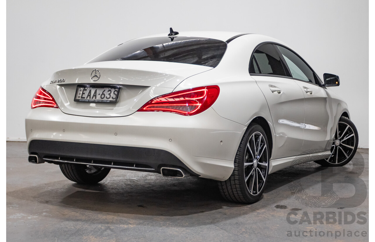 10/2015 Mercedes-Benz CLA200 117 MY15 4D Coupe Calcite White Turbo 1.6L