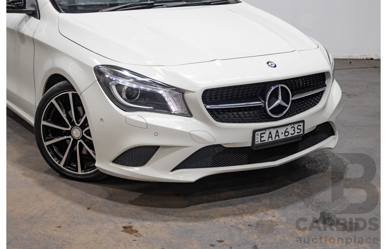 10/2015 Mercedes-Benz CLA200 117 MY15 4D Coupe Calcite White Turbo 1.6L
