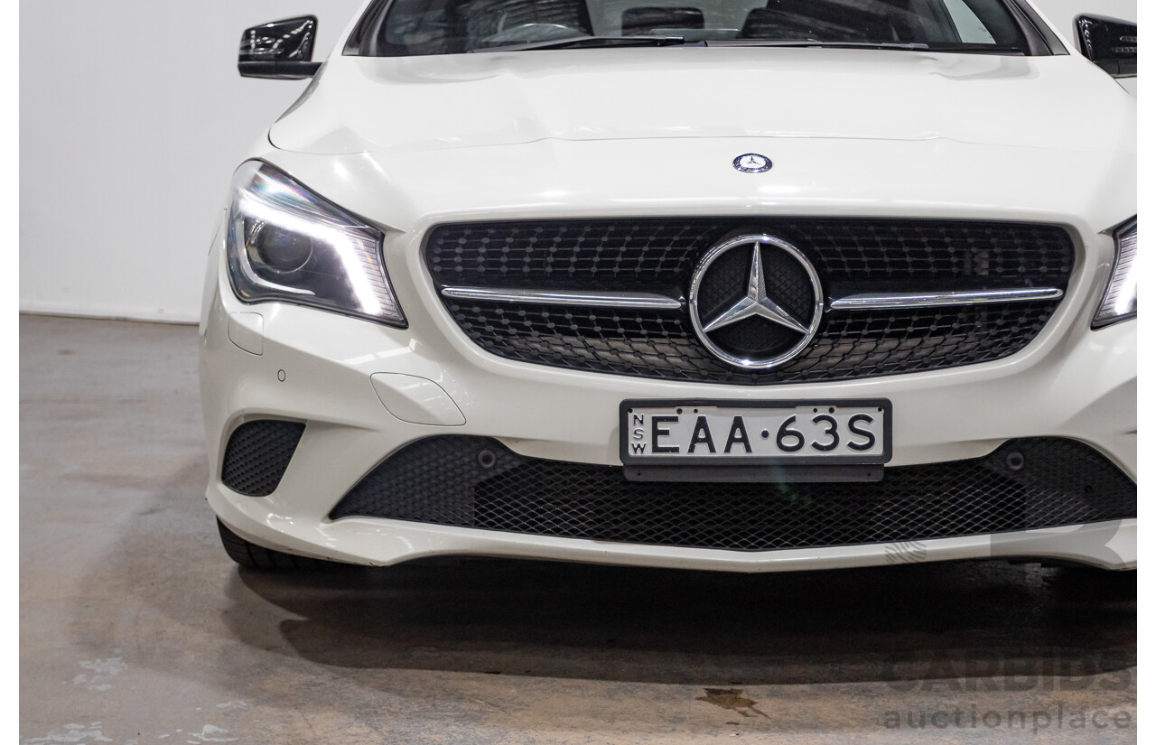 10/2015 Mercedes-Benz CLA200 117 MY15 4D Coupe Calcite White Turbo 1.6L