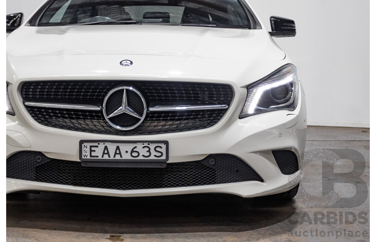 10/2015 Mercedes-Benz CLA200 117 MY15 4D Coupe Calcite White Turbo 1.6L