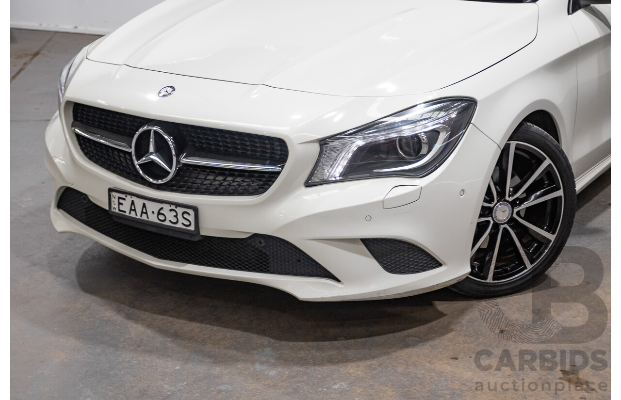 10/2015 Mercedes-Benz CLA200 117 MY15 4D Coupe Calcite White Turbo 1.6L