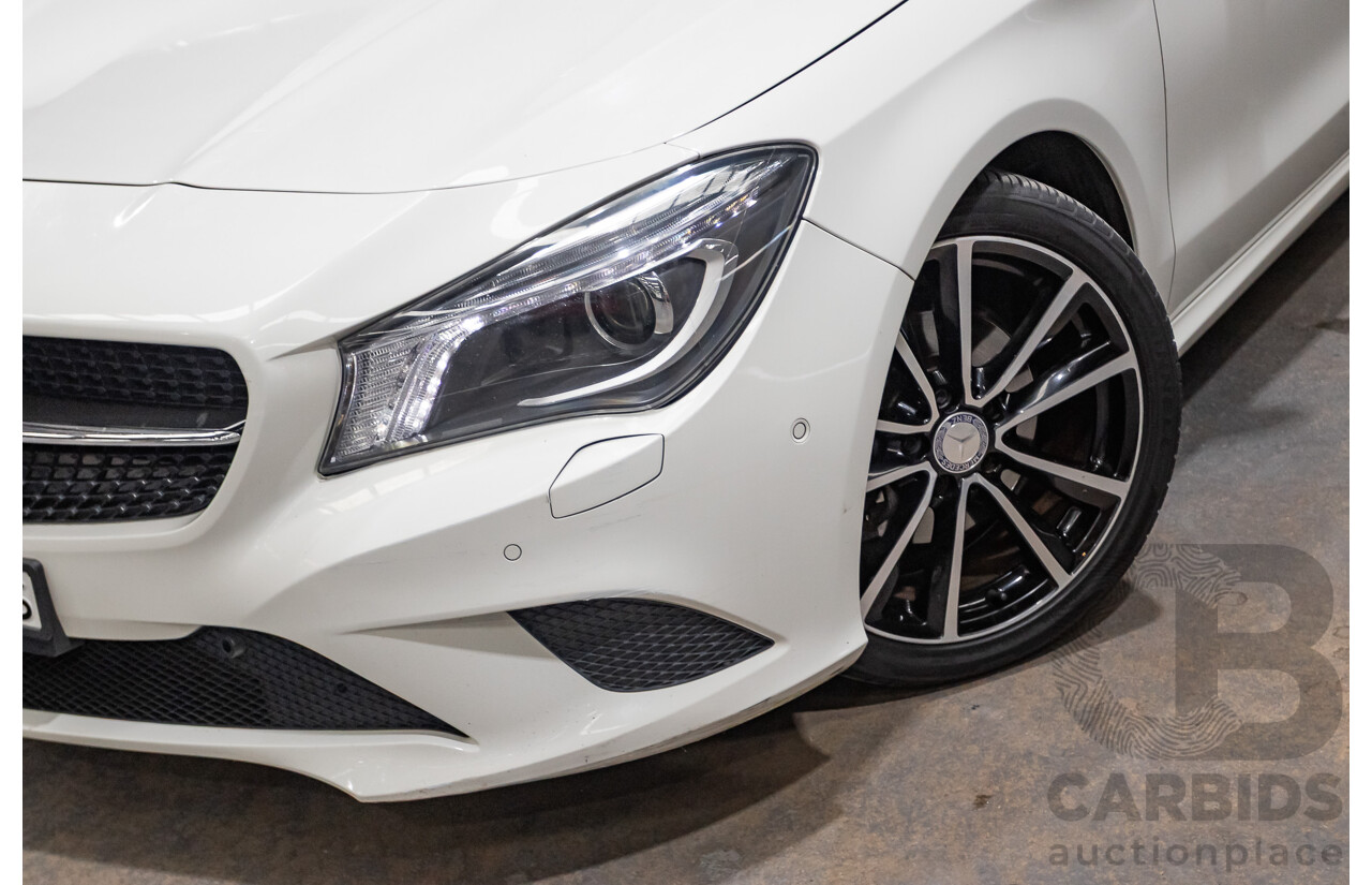10/2015 Mercedes-Benz CLA200 117 MY15 4D Coupe Calcite White Turbo 1.6L