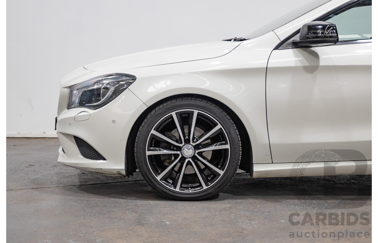 10/2015 Mercedes-Benz CLA200 117 MY15 4D Coupe Calcite White Turbo 1.6L