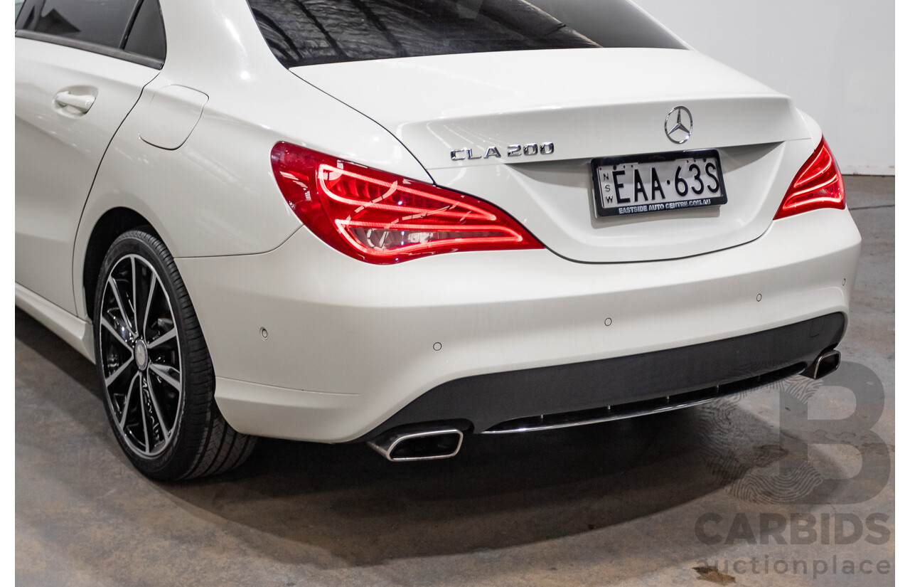 10/2015 Mercedes-Benz CLA200 117 MY15 4D Coupe Calcite White Turbo 1.6L