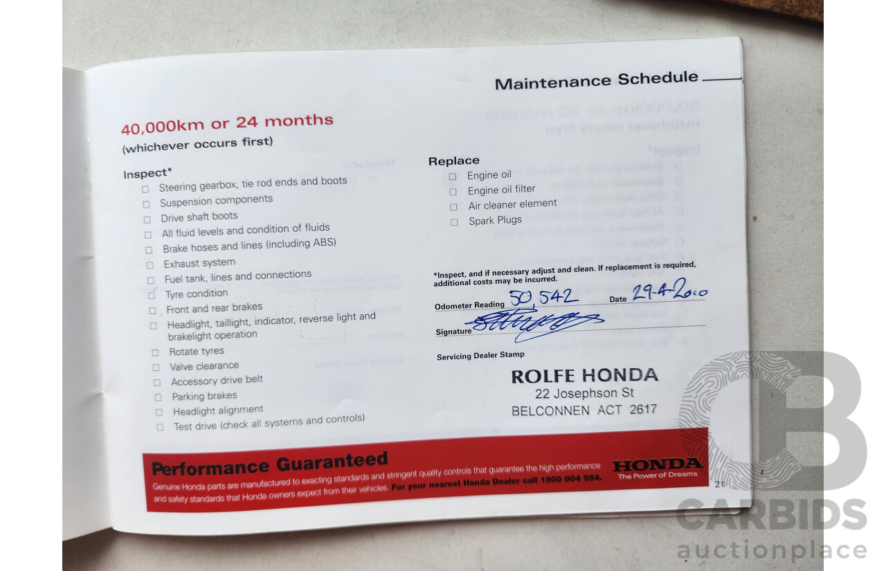 5/2006 Honda Accord VTi 40 4d Sedan Gold 2.4L
