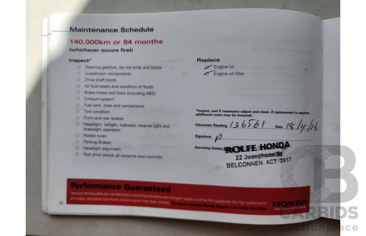5/2006 Honda Accord VTi 40 4d Sedan Gold 2.4L