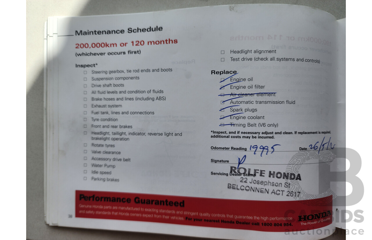 5/2006 Honda Accord VTi 40 4d Sedan Gold 2.4L