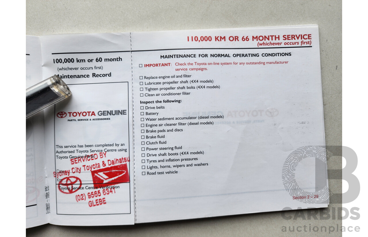 3/2008 Toyota Hilux SR GGN15R 07 UPGRADE Dual Cab P/Up White 4.0L