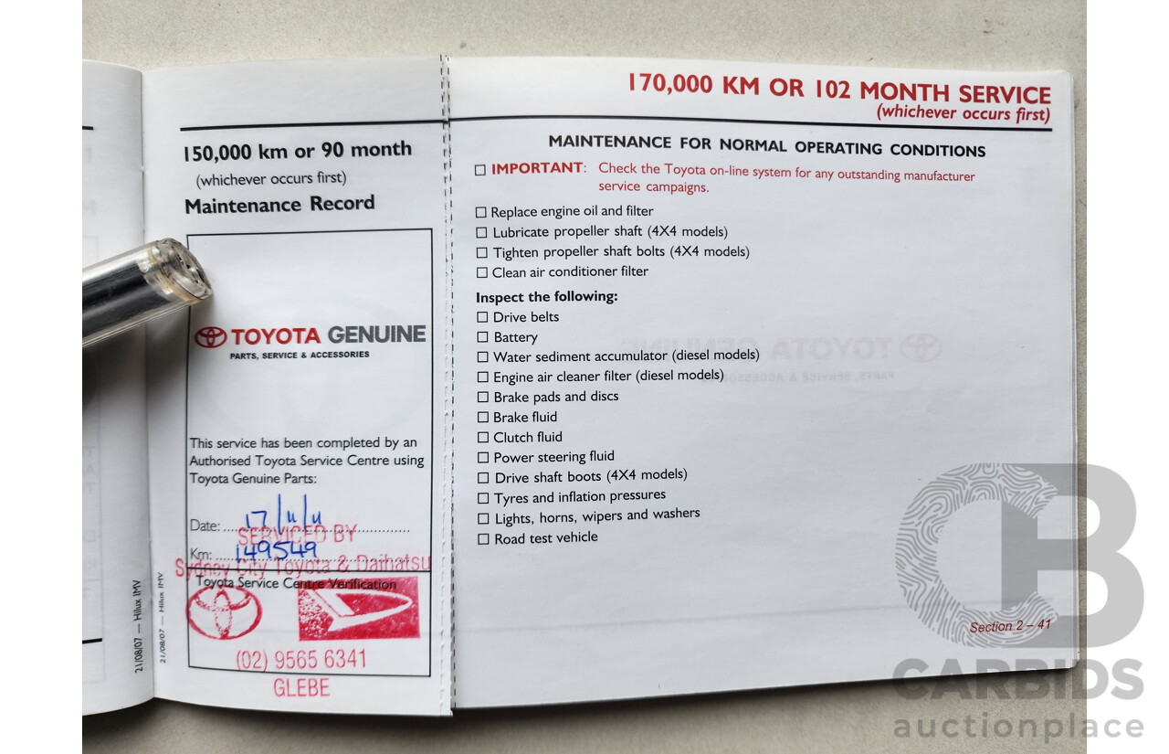 3/2008 Toyota Hilux SR GGN15R 07 UPGRADE Dual Cab P/Up White 4.0L