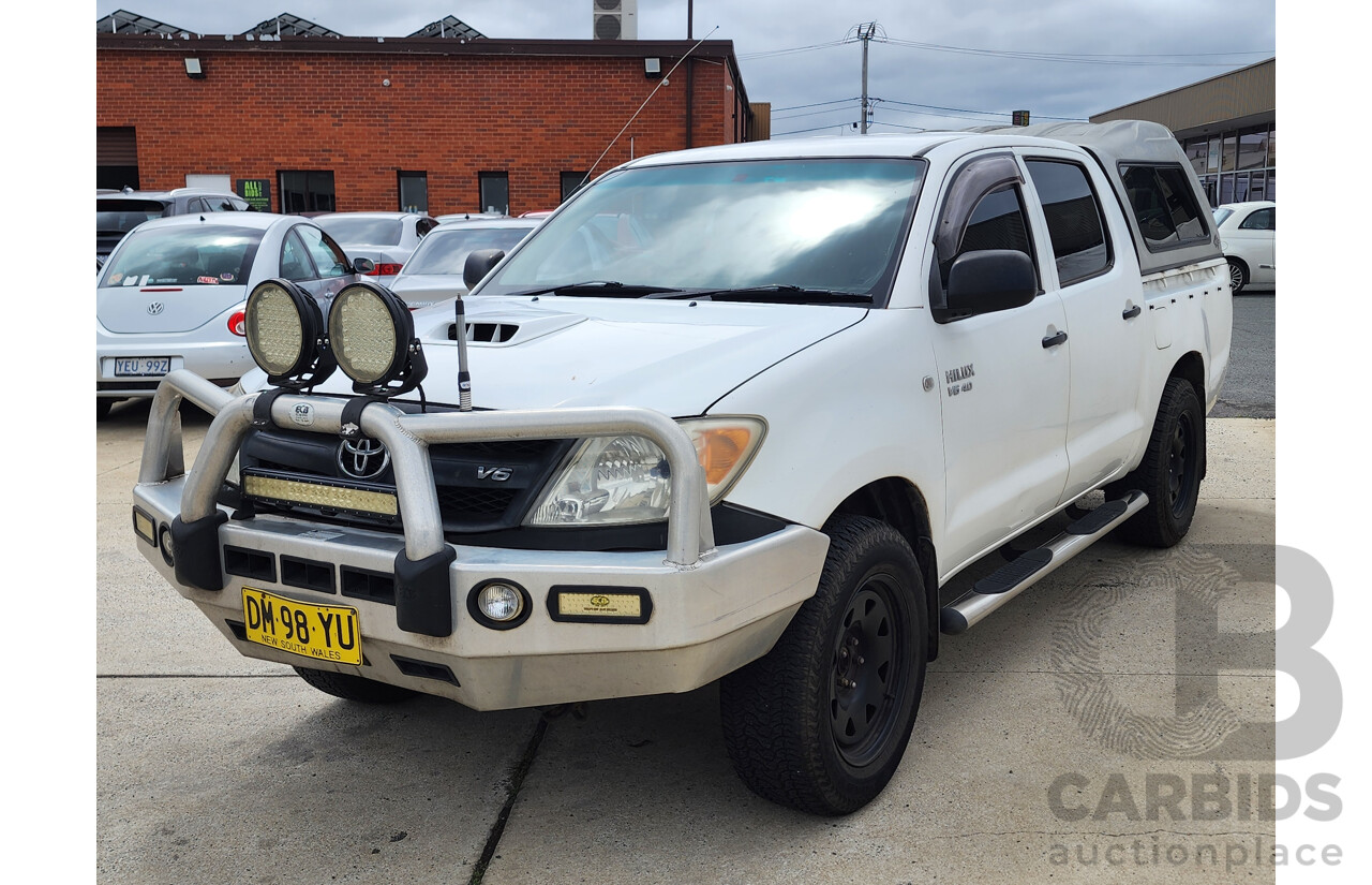 3/2008 Toyota Hilux SR GGN15R 07 UPGRADE Dual Cab P/Up White 4.0L