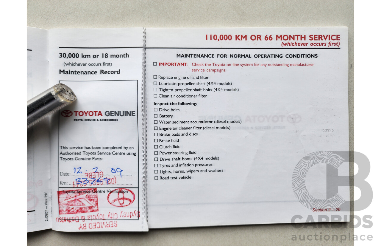 3/2008 Toyota Hilux SR GGN15R 07 UPGRADE Dual Cab P/Up White 4.0L