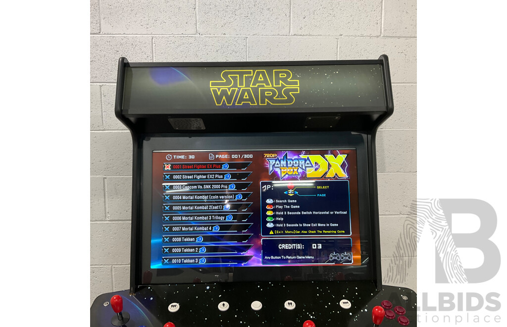 Upright Pandora Box DX Arcade Machine with Star Wars Wrap