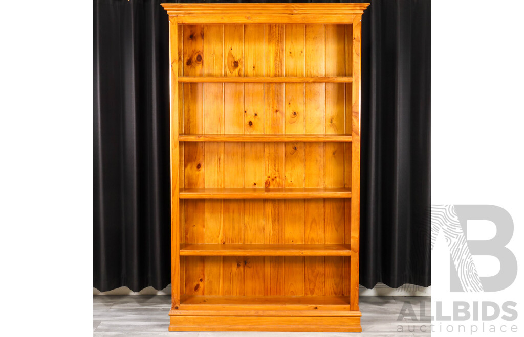 Modern Pine Open Bookcase