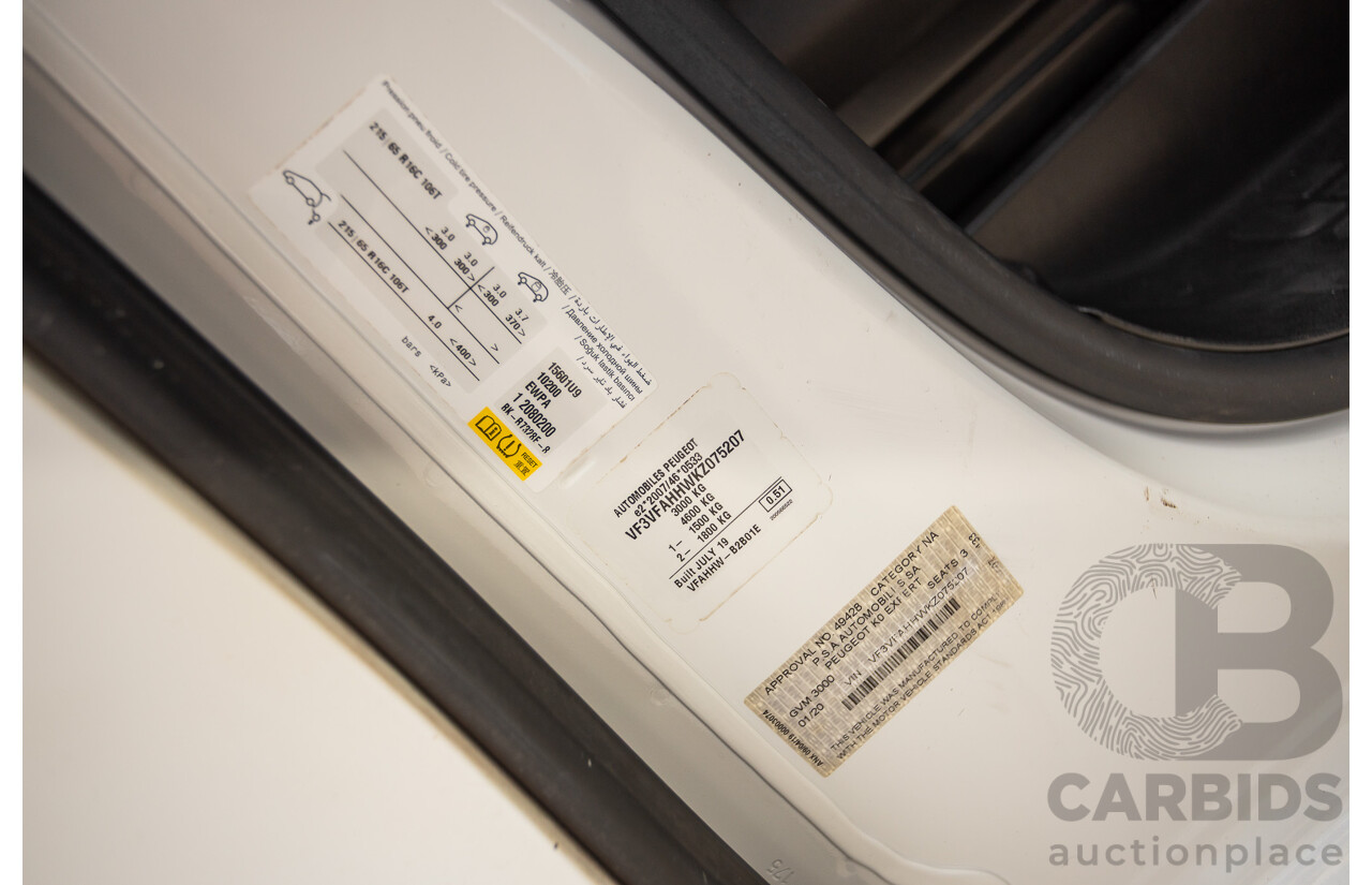 1/2020 Peugeot Expert 180 HDI LWB K0 MY20 3d Van Bianca White Turbo Diesel 2.0L