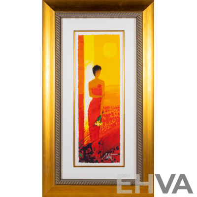 Emile Bellet, (20th Century, French, 1941-),  Ete Rouge, Limited Edition Colour Giclee Print, 94 x 54 cm (frame)