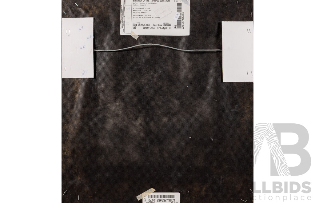 Anatole Krasnyansky, (20th Century, Ukranian-Born American, 1930-2023), Street of Old Prague at Sunset, Lovely Signed & Editioned Serigraph in Colour on Wove Paper, 57 x 54 cm (frame)