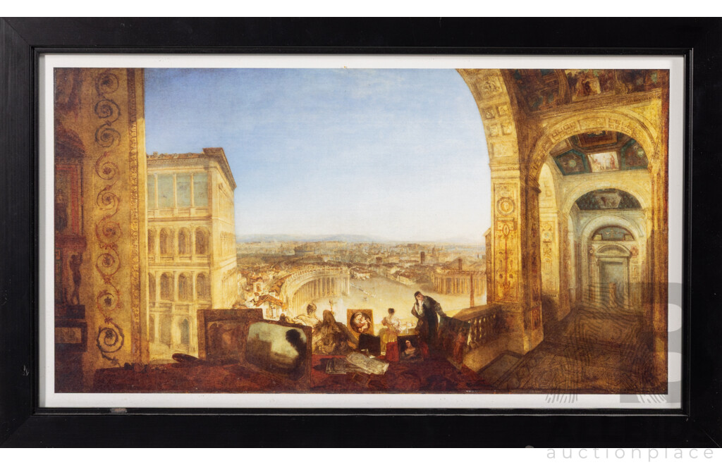 J.M.W. Turner, (British, 1775-1851), Rome, From the Vatican, Colour Reproduction Print of Original Oil on Canvas, 27 x 45 cm (frame)