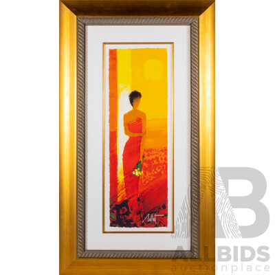 Emile Bellet, (20th Century, French, 1941-),  Ete Rouge, Limited Edition Colour Giclee Print, 94 x 54 cm (frame) Emile Bellet, (20th Century, French, 1941-),  Ete Rouge, Limited Edition Colour Giclee Print, 94 x 54 cm (frame)