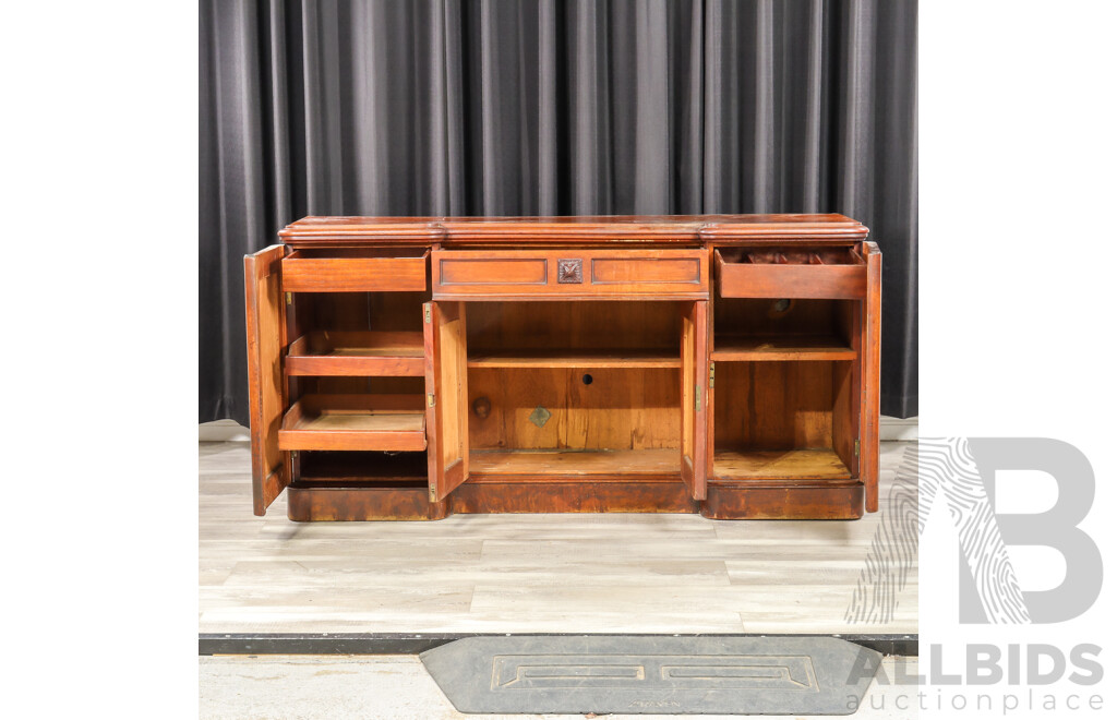Victorian Mahogany Mirrored Back Sideboard