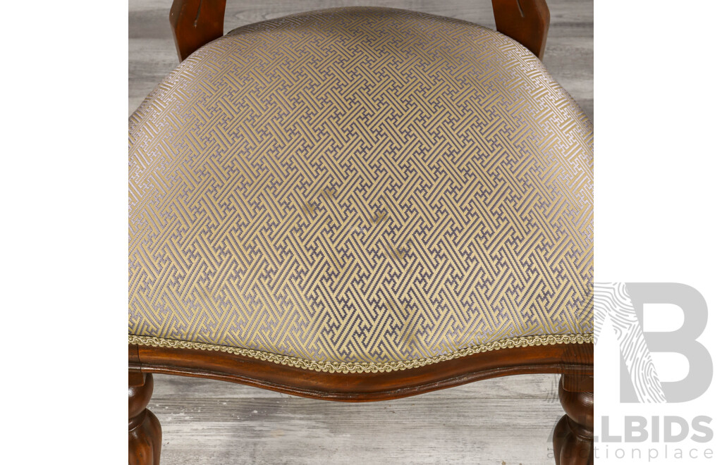 Set of Six Victorian Mahogany Balloon Back Dining Chairs