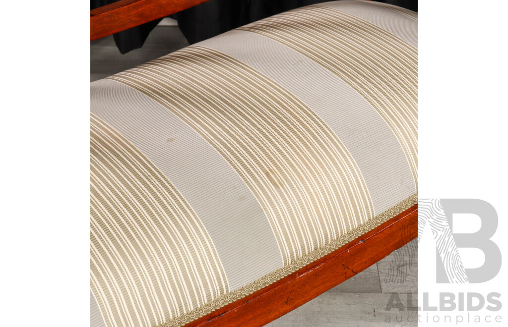 Timber Art Nouveau Style Two Seater Settee