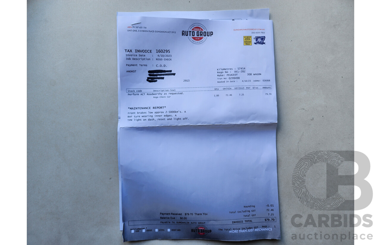 1/2015 Peugeot 308 Touring Allure T9 4d Wagon Red 1.6L