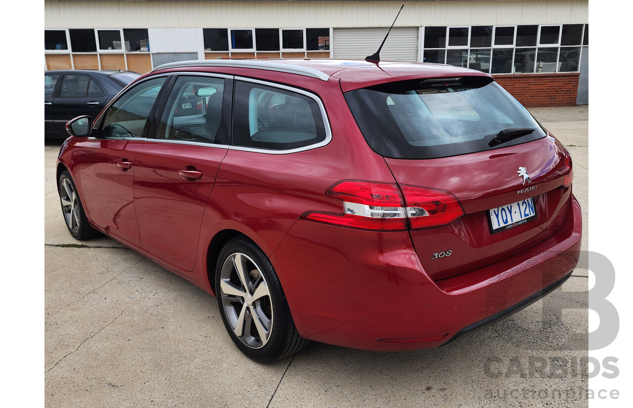 1/2015 Peugeot 308 Touring Allure T9 4d Wagon Red 1.6L