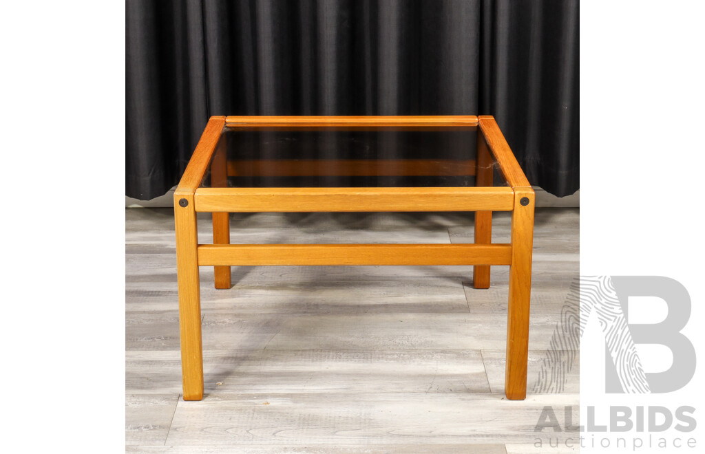 Blackwood Glass Top Side Table