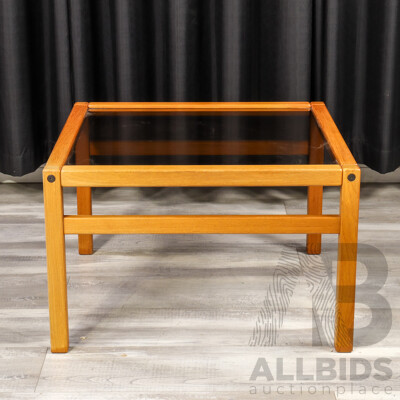 Blackwood Glass Top Side Table