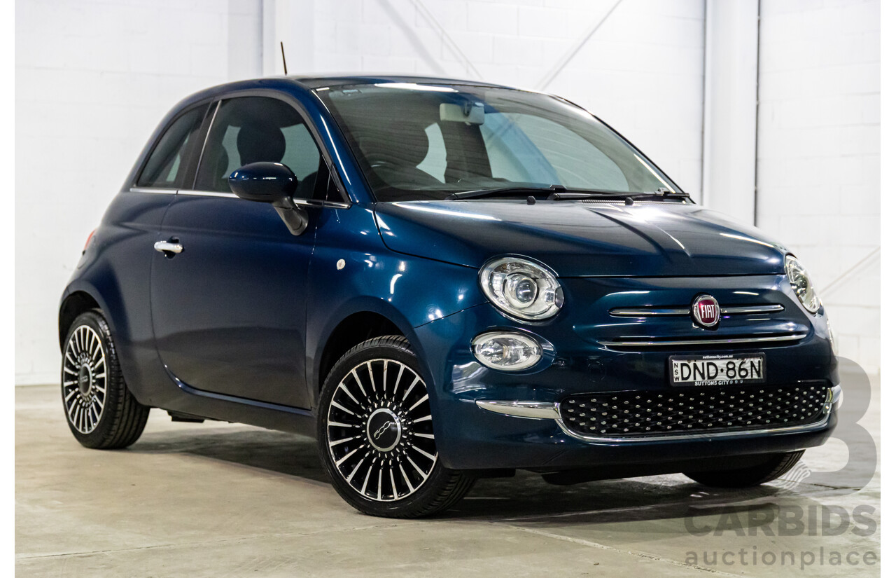 09/2016 Fiat 500 Lounge (FWD) Series 4 3d Hatchback Teal Blue Metallic 1.4L