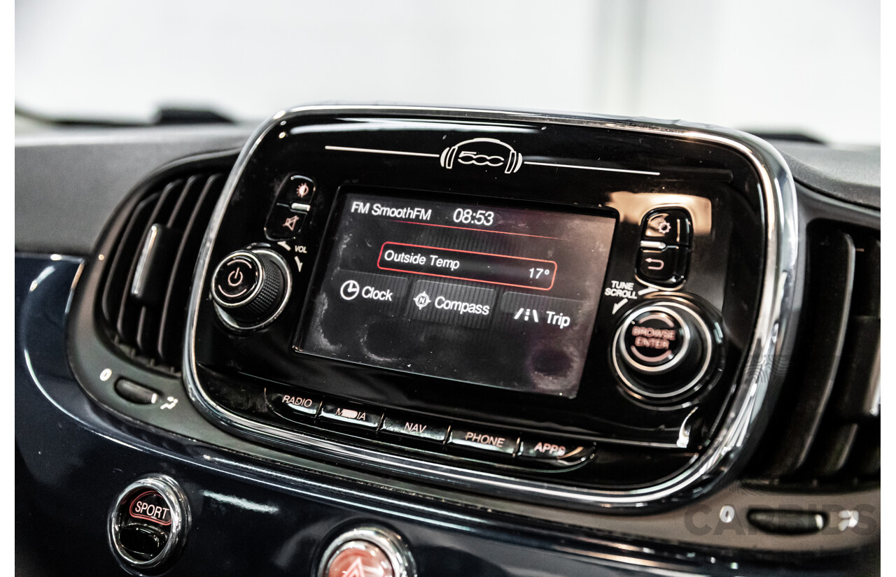 09/2016 Fiat 500 Lounge (FWD) Series 4 3d Hatchback Teal Blue Metallic 1.4L