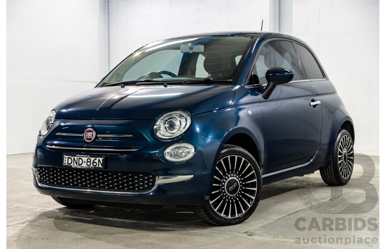 09/2016 Fiat 500 Lounge (FWD) Series 4 3d Hatchback Teal Blue Metallic 1.4L